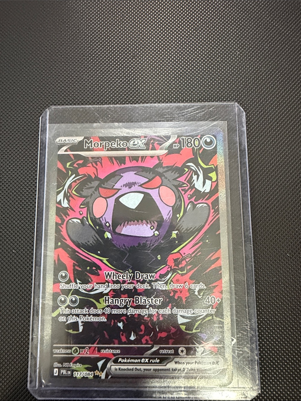 Pokemon Morpeko ex Card - Black & Pink Artwork